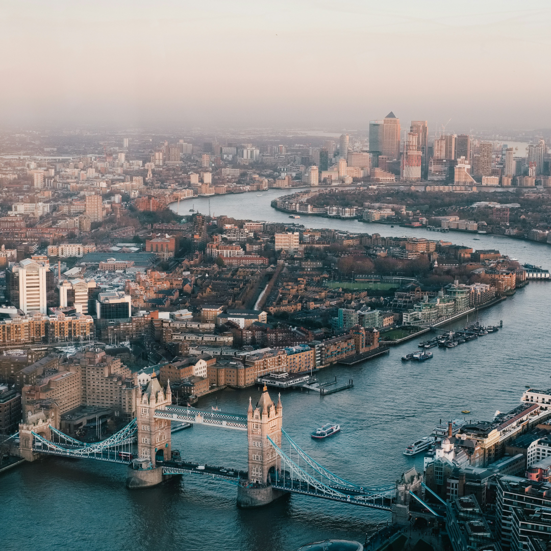 Aerial view of London