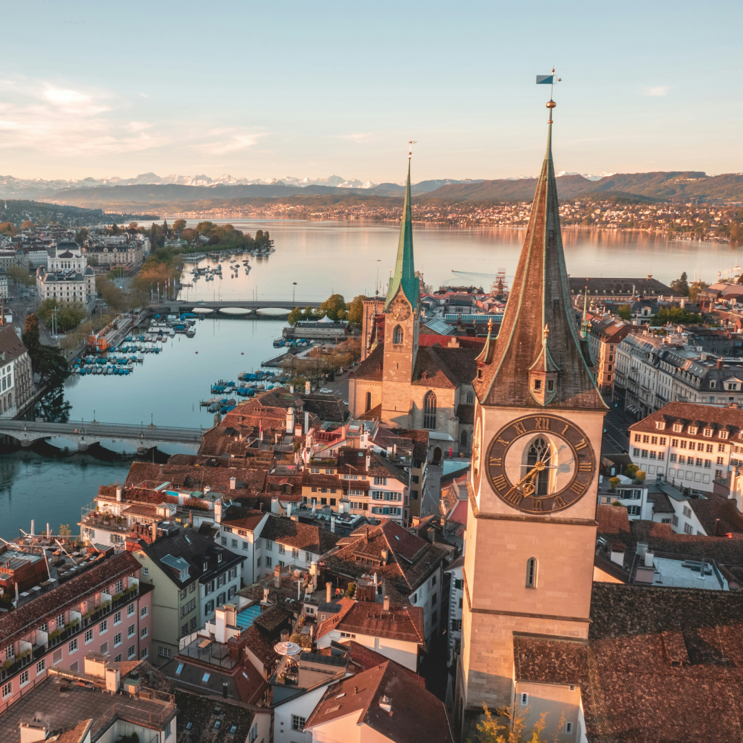 Aerial view of Zürich